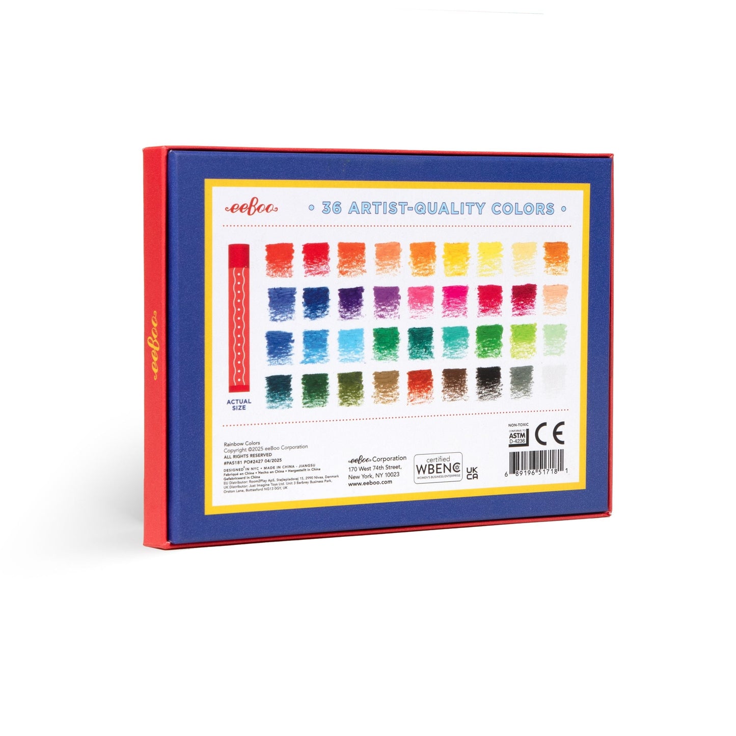 Rainbow 36 Oil Pastels by eeBoo | Unique Fun Gifts