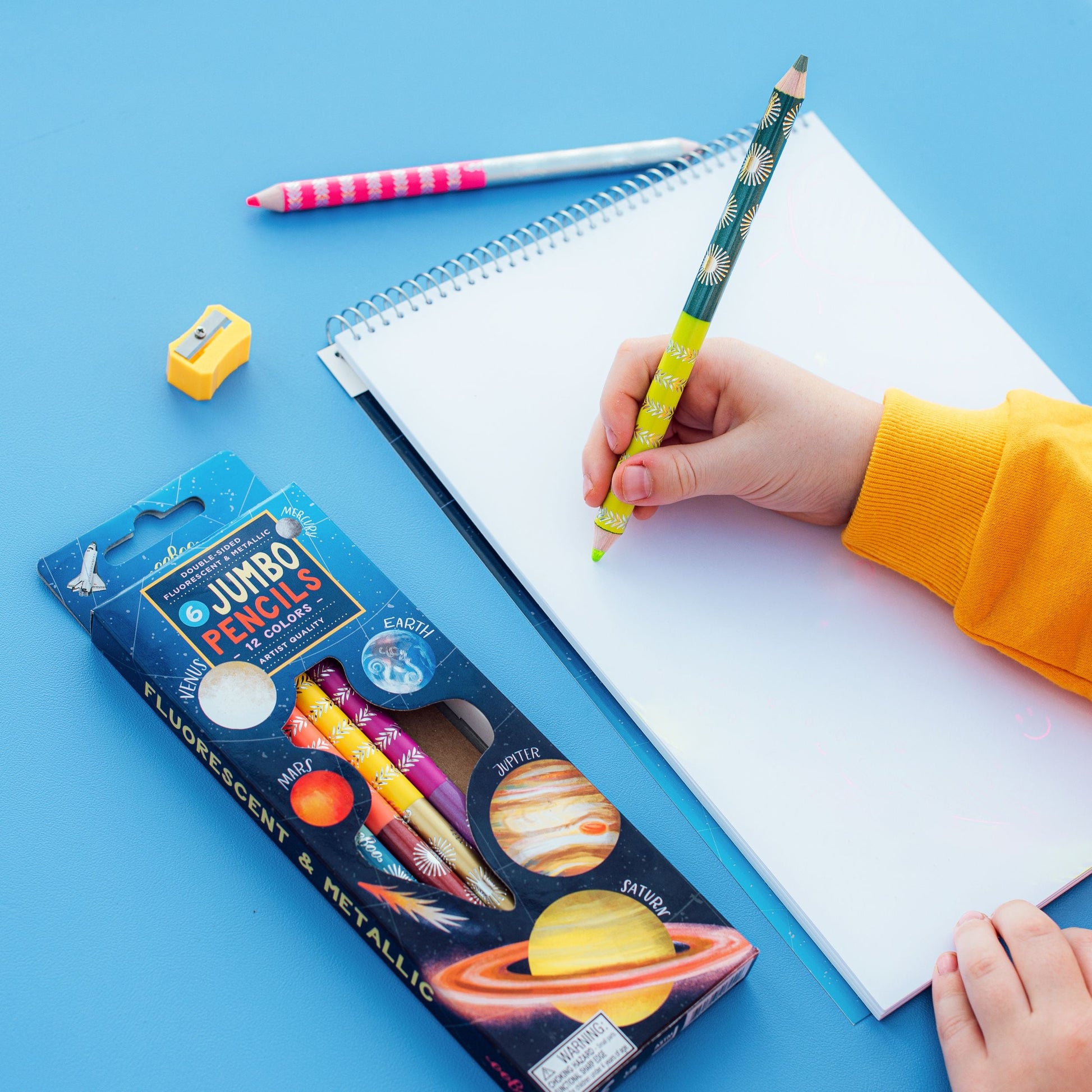 Our Planets 6 Jumbo Color Pencils by eeBoo | Unique Fun Gifts