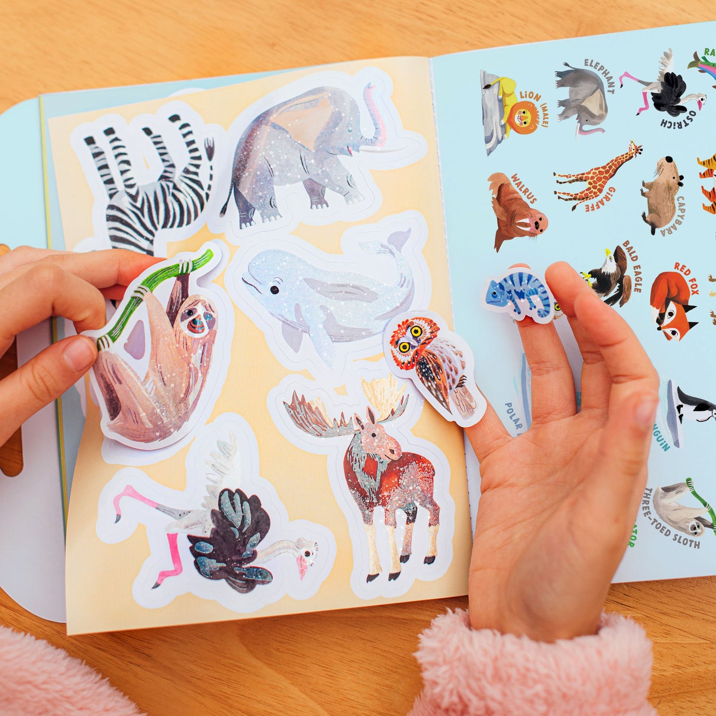 Wonderful Animals Shiny Stickers Book by eeBoo | Unique Fun Gifts