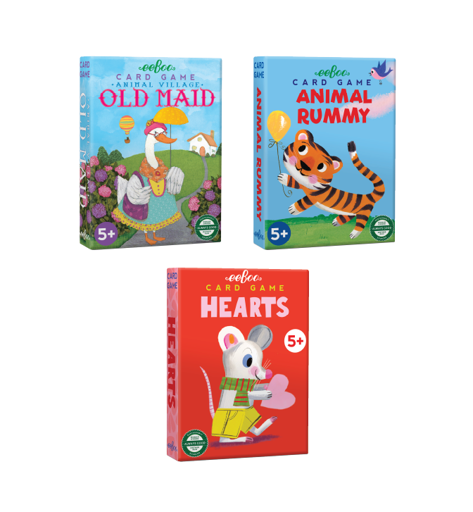 Hearts, Rummy, Old Maid Playing Cards | Unique Fun Gifts for Kids Ages 5+