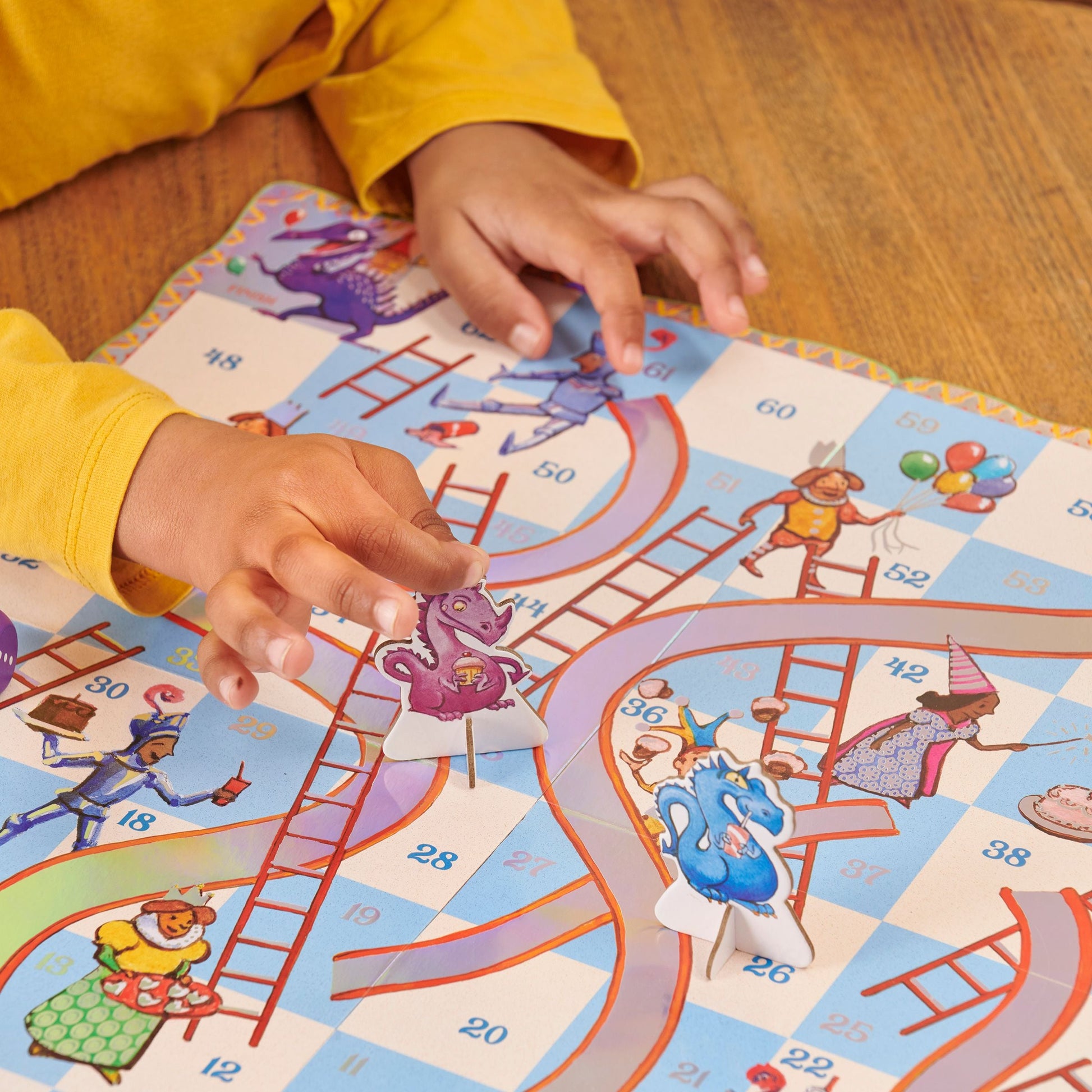 Slips & Ladders Dragon Shaped Game by eeBoo | Unique Fun Gifts