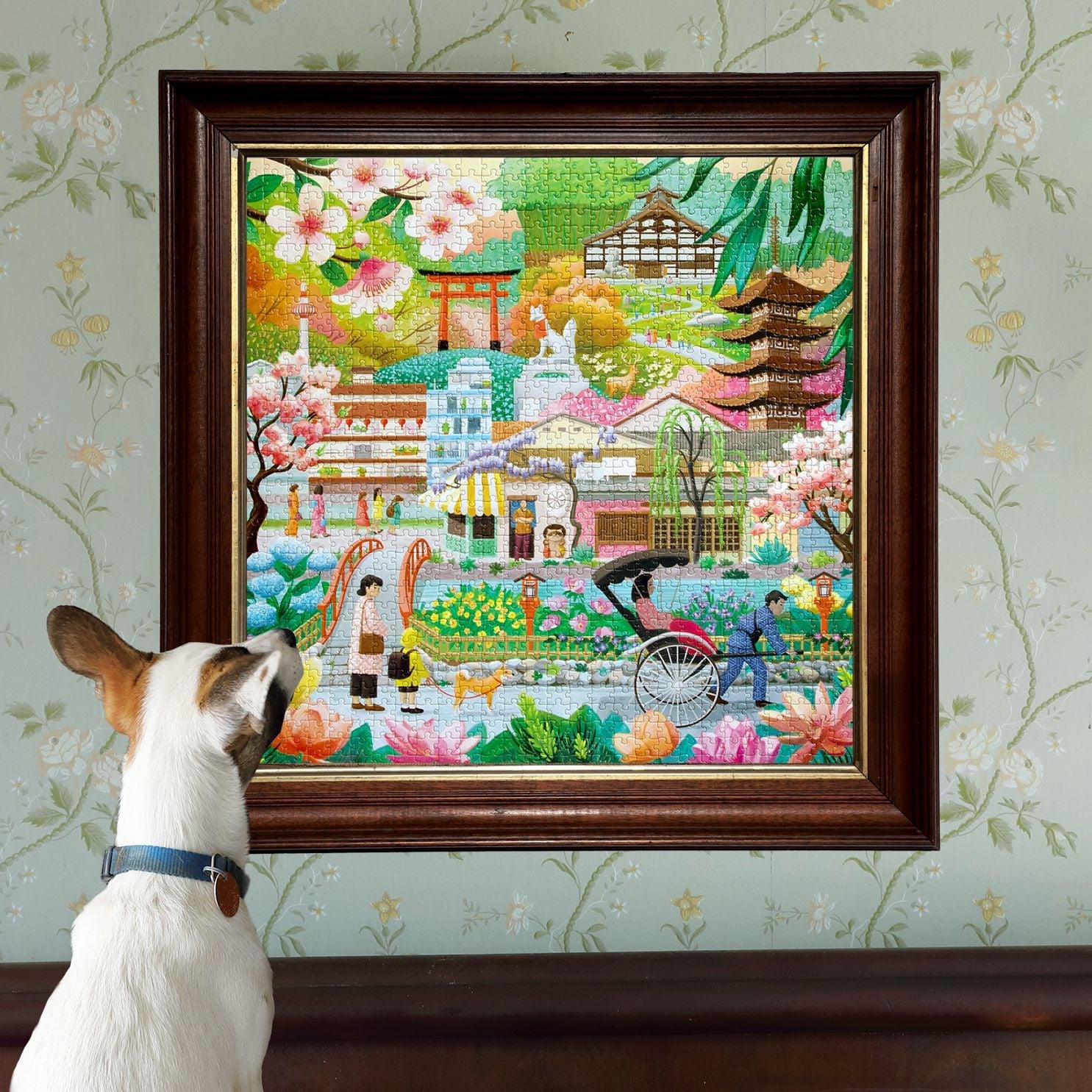 Seasons in Kyoto 1000 Piece Puzzle by eeBoo | Unique Beautiful Gifts