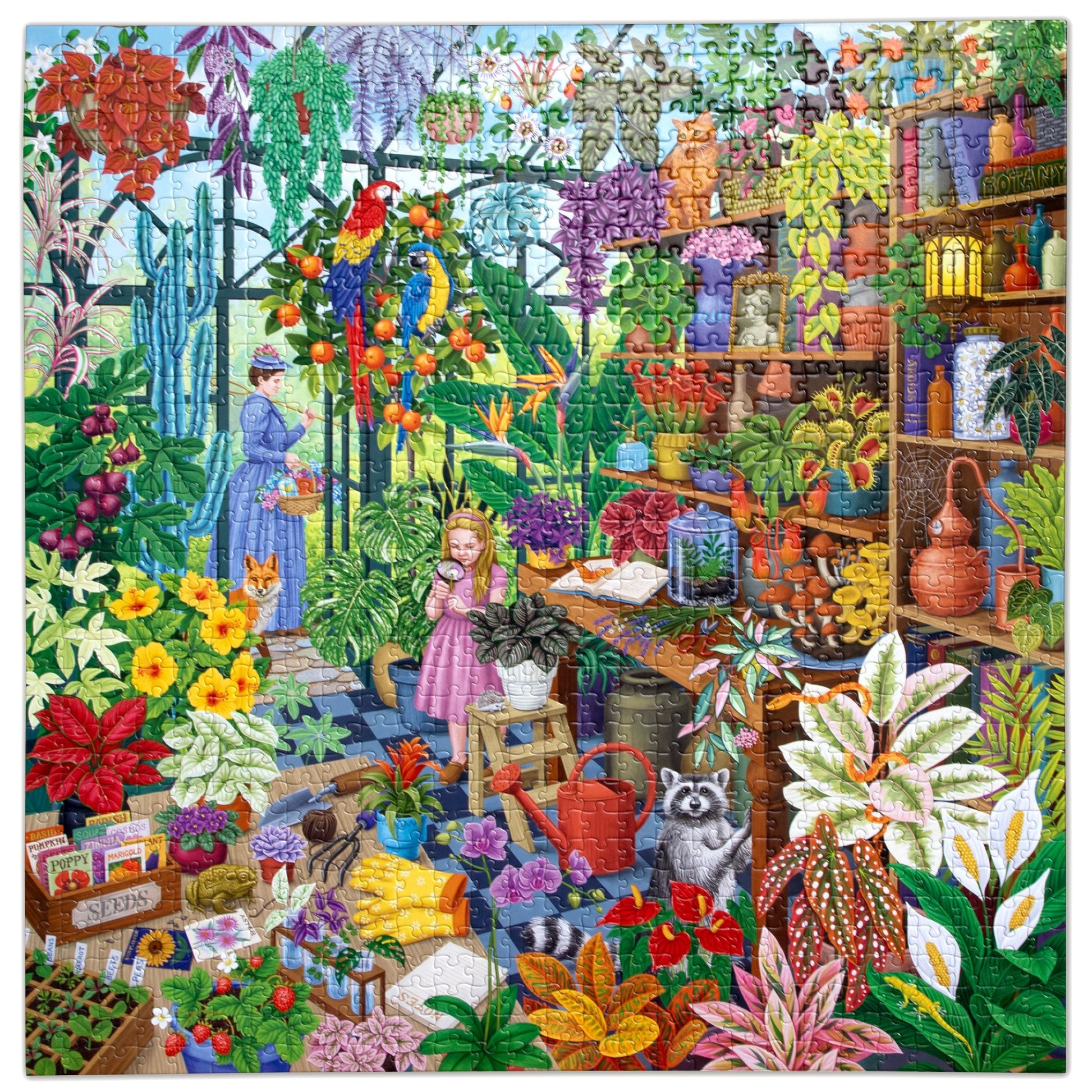 Alchemist's Greenhouse 1000 Piece Puzzle by eeBoo | Unique Beautiful Gifts