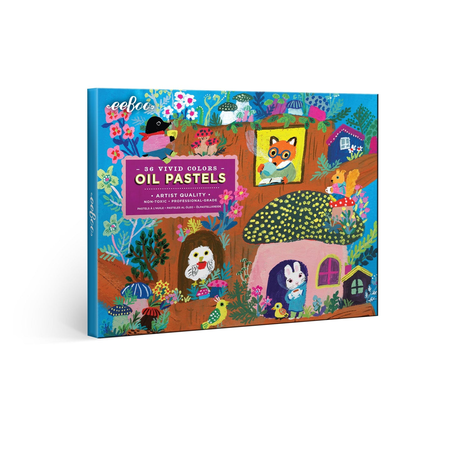 Yumi's Mushroom House 36 Oil Pastels by eeBoo | Unique Fun Gifts