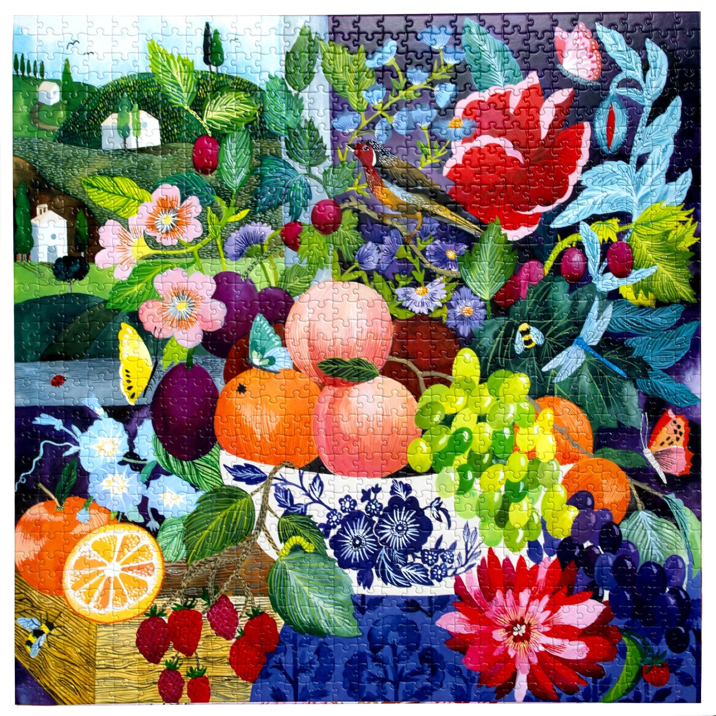 Stone Fruit Still Life 1000 Piece Puzzle by eeBoo | Unique Beautiful Gifts