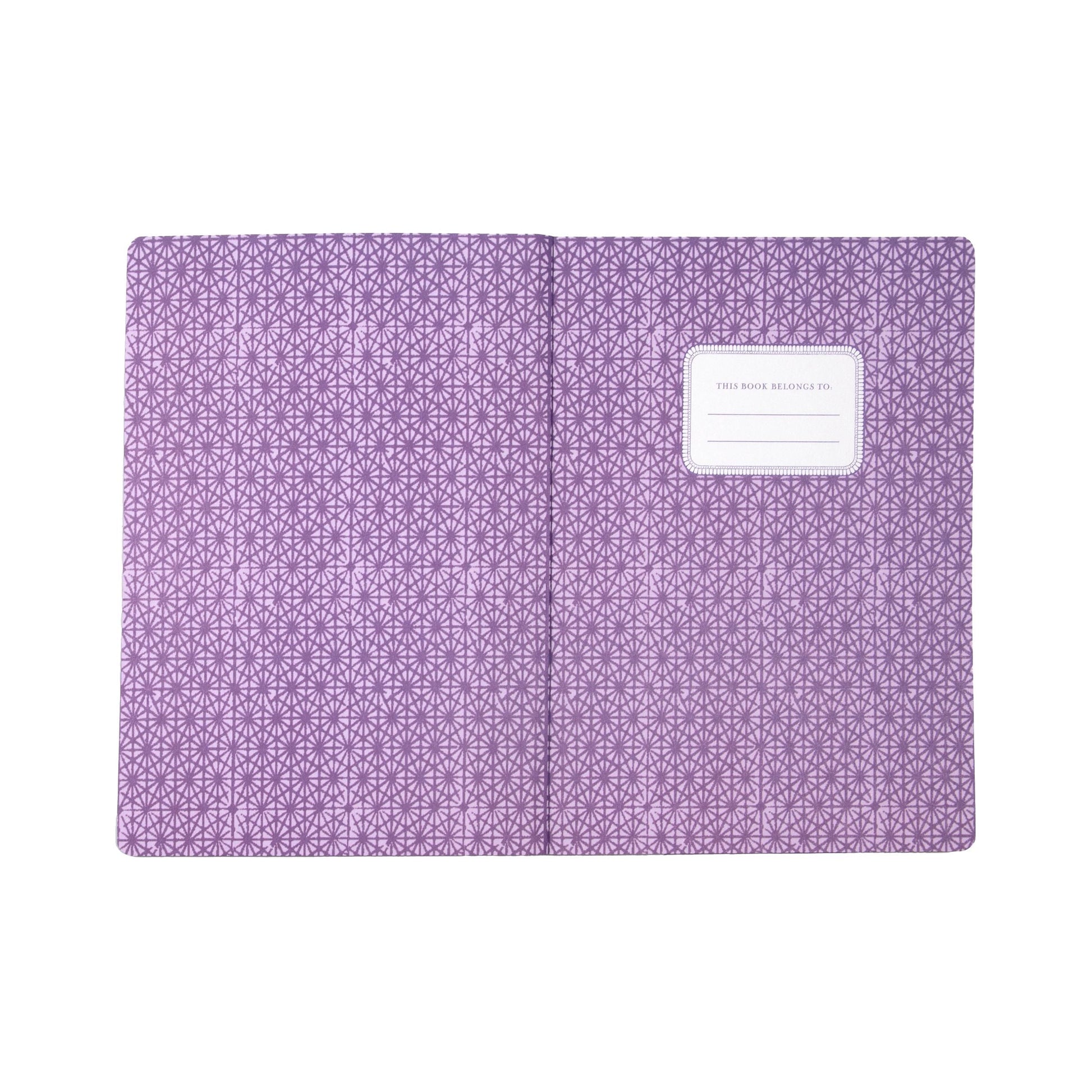 Purple lined inner page. Flora's Luxe Journal by eeBoo | Unique Beautiful Gifts