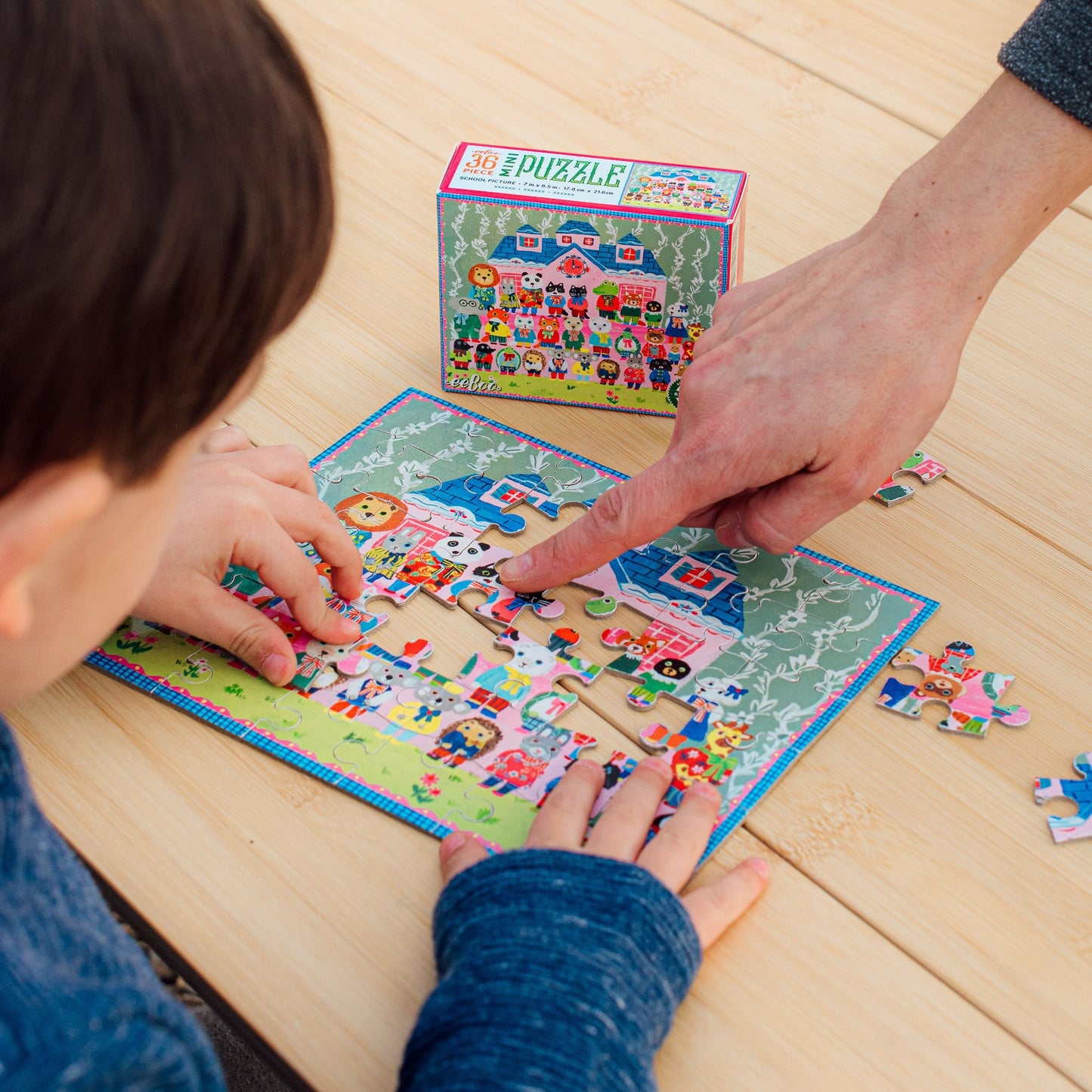 Child playing with a puzzle
