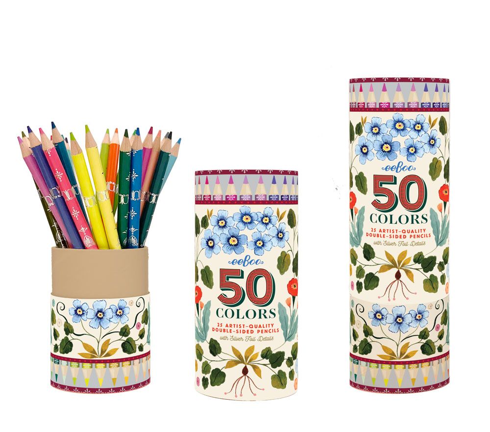 Flora's Double-Sided Color Pencils by eeBoo | Unique Fun Gifts