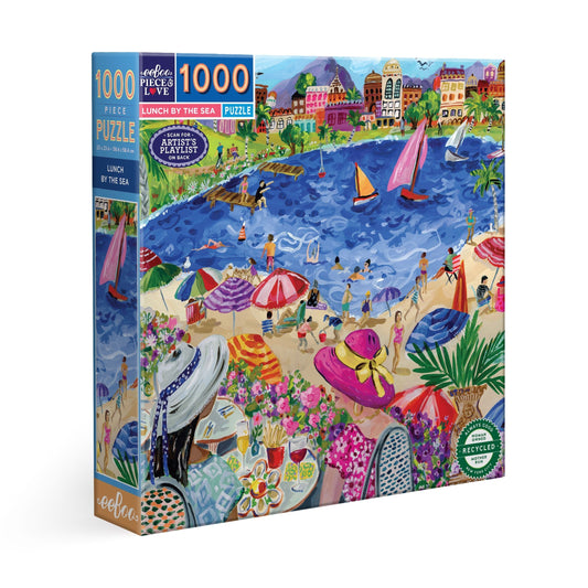 Lunch by the Sea 1000 Piece Jigsaw Puzzle by eeBoo | Unique Beautiful Gifts
