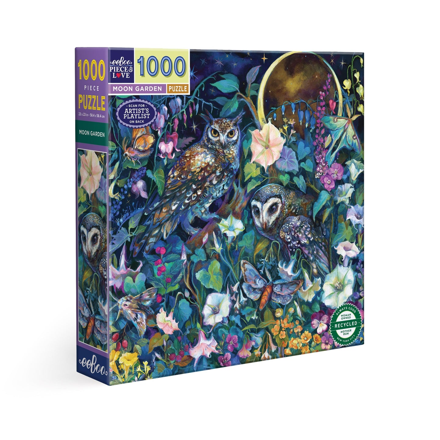 Moon Garden 1000 Piece Puzzle by eeBoo | Unique Beautiful Gifts