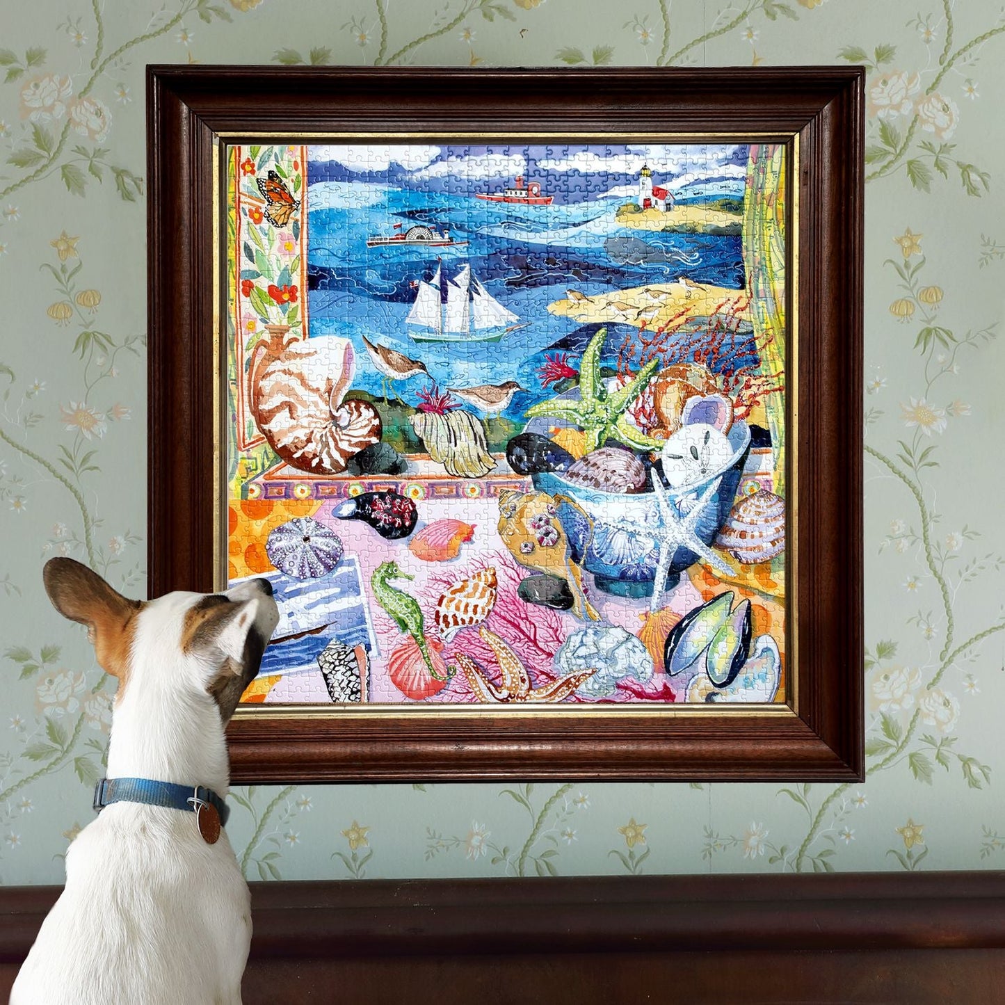 Seashells by the Shore 1000 Piece Puzzle by eeBoo | Unique Beautiful Gifts