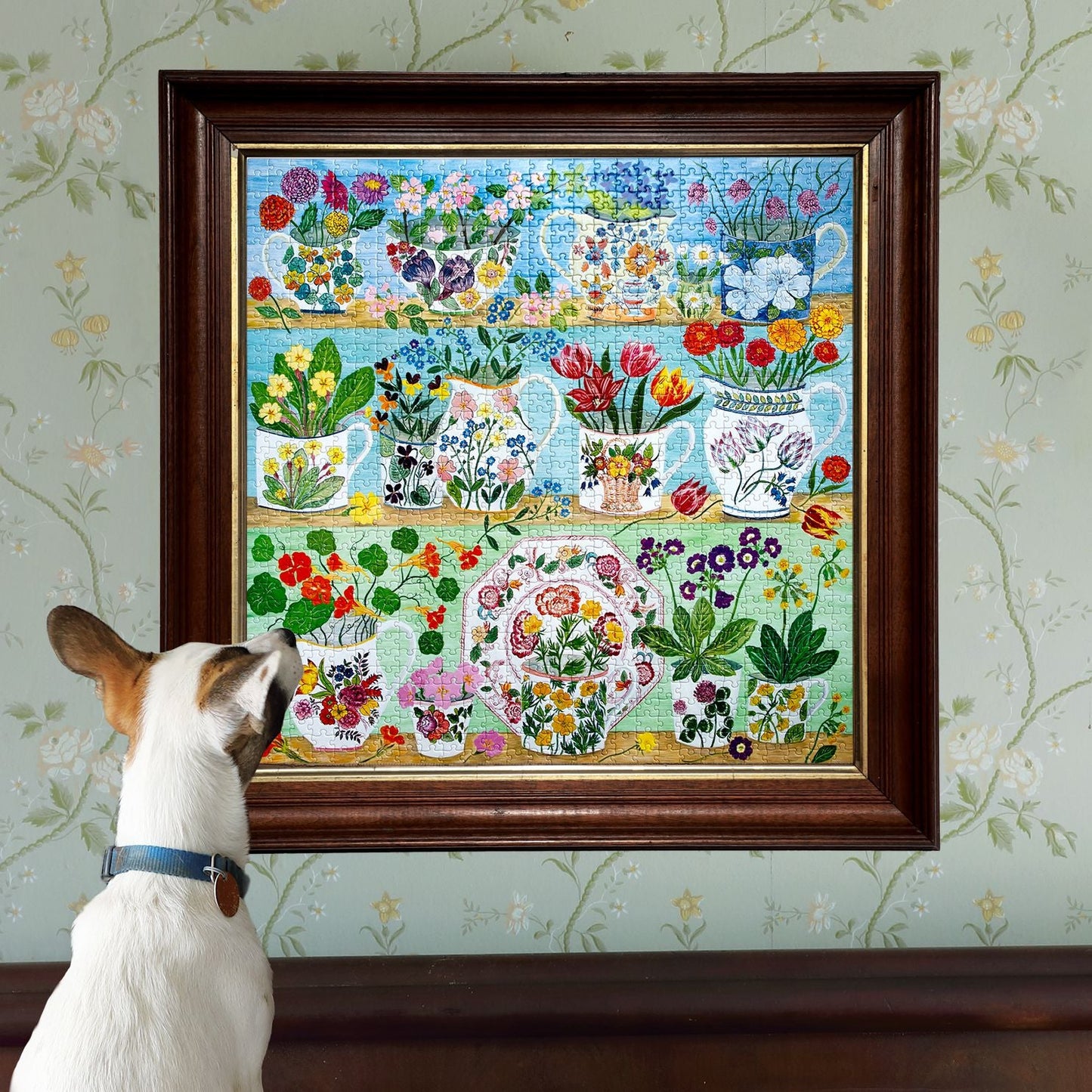 Floral Cupboard 1000 Piece Puzzle by eeBoo | Unique Beautiful Gifts