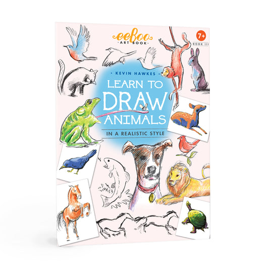 Learn to Draw Animals Book with Kevin Hawkes | eeBoo Gifts for Kids 7+