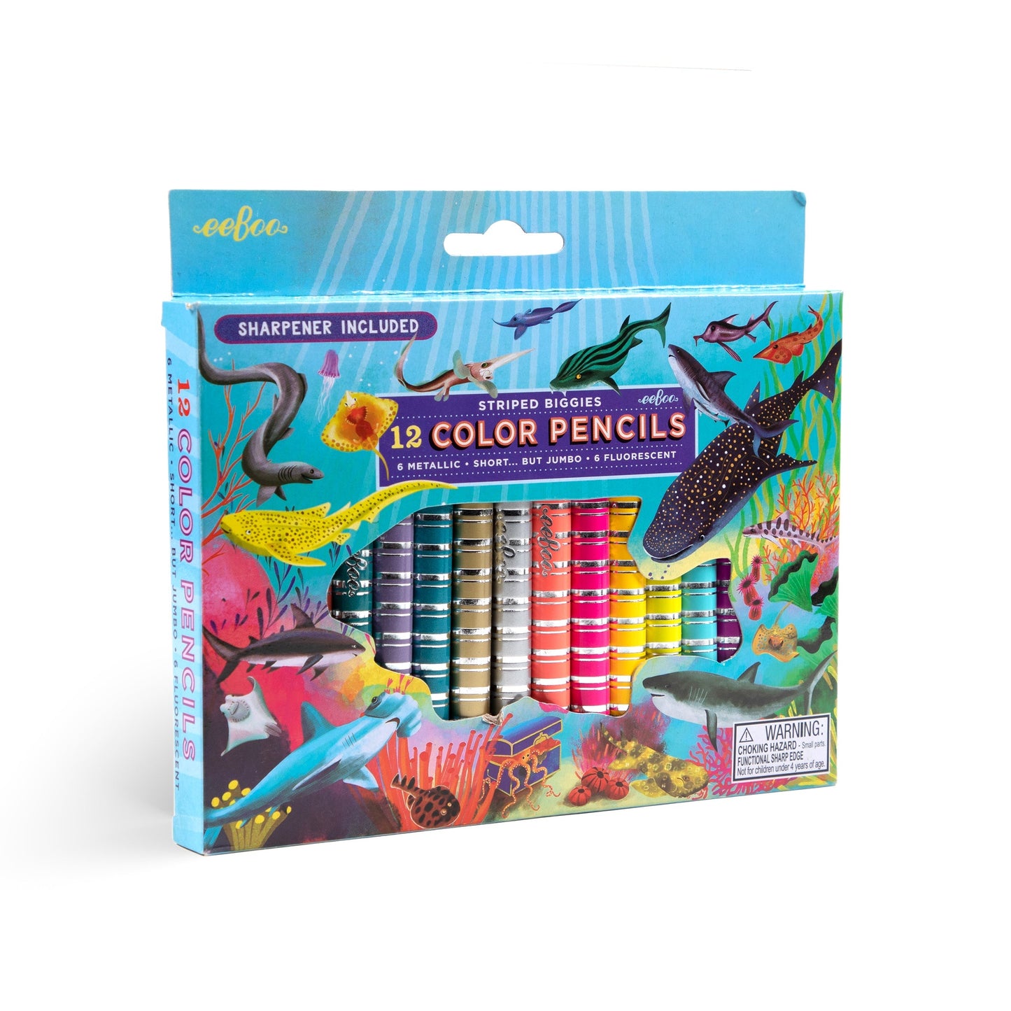 Shark 12 Special Biggie Color Pencils | Unique Great Gifts for Kids & Adults