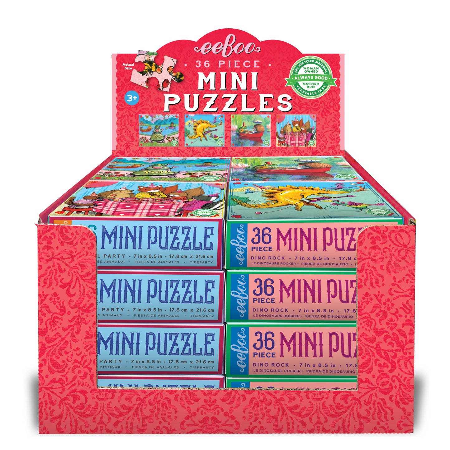 Miniature Valentine Puzzle Assortment |  Gifts by eeBoo