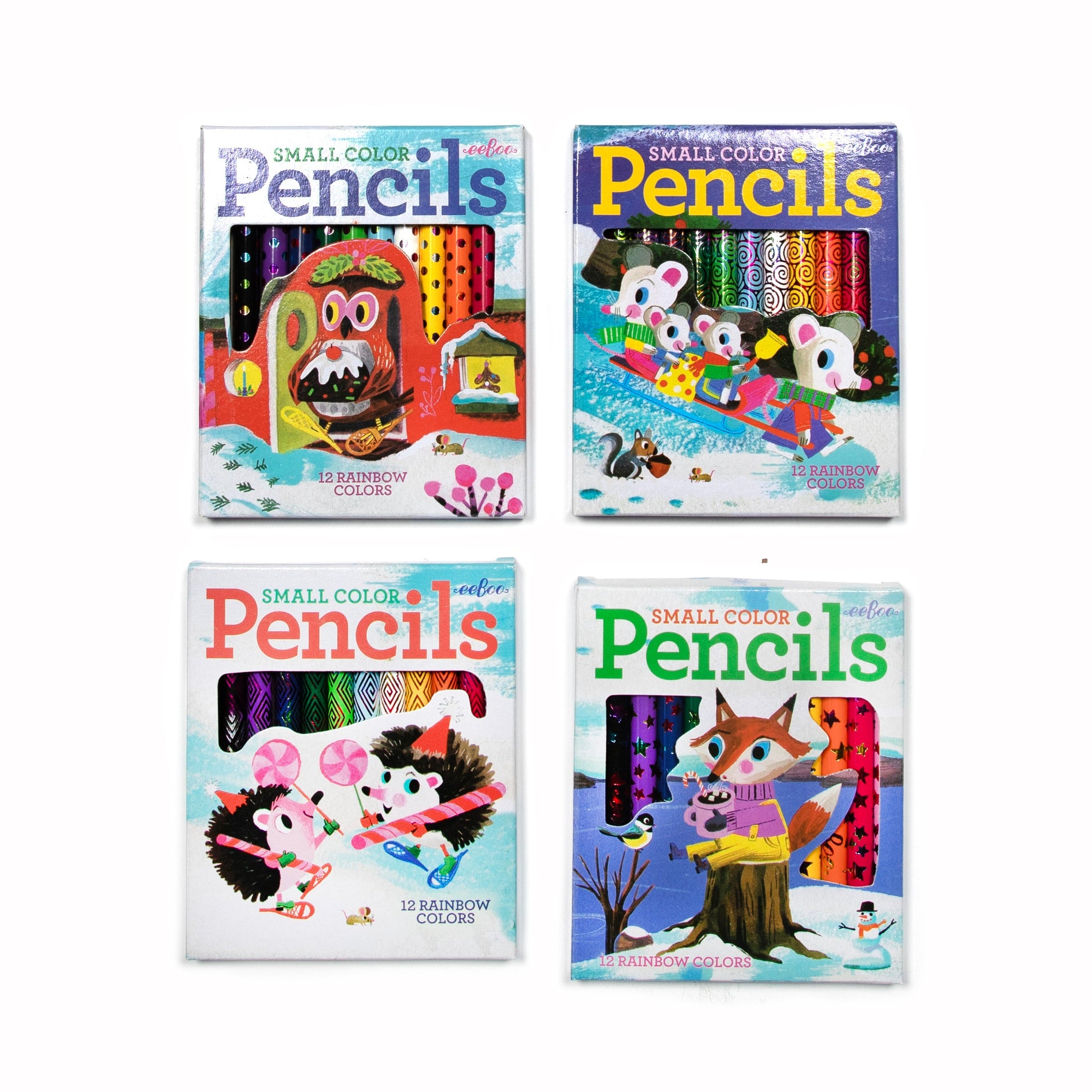 Small Color Pencils Winter Animal Assortment (24) | Unique Gifts for Party Favors