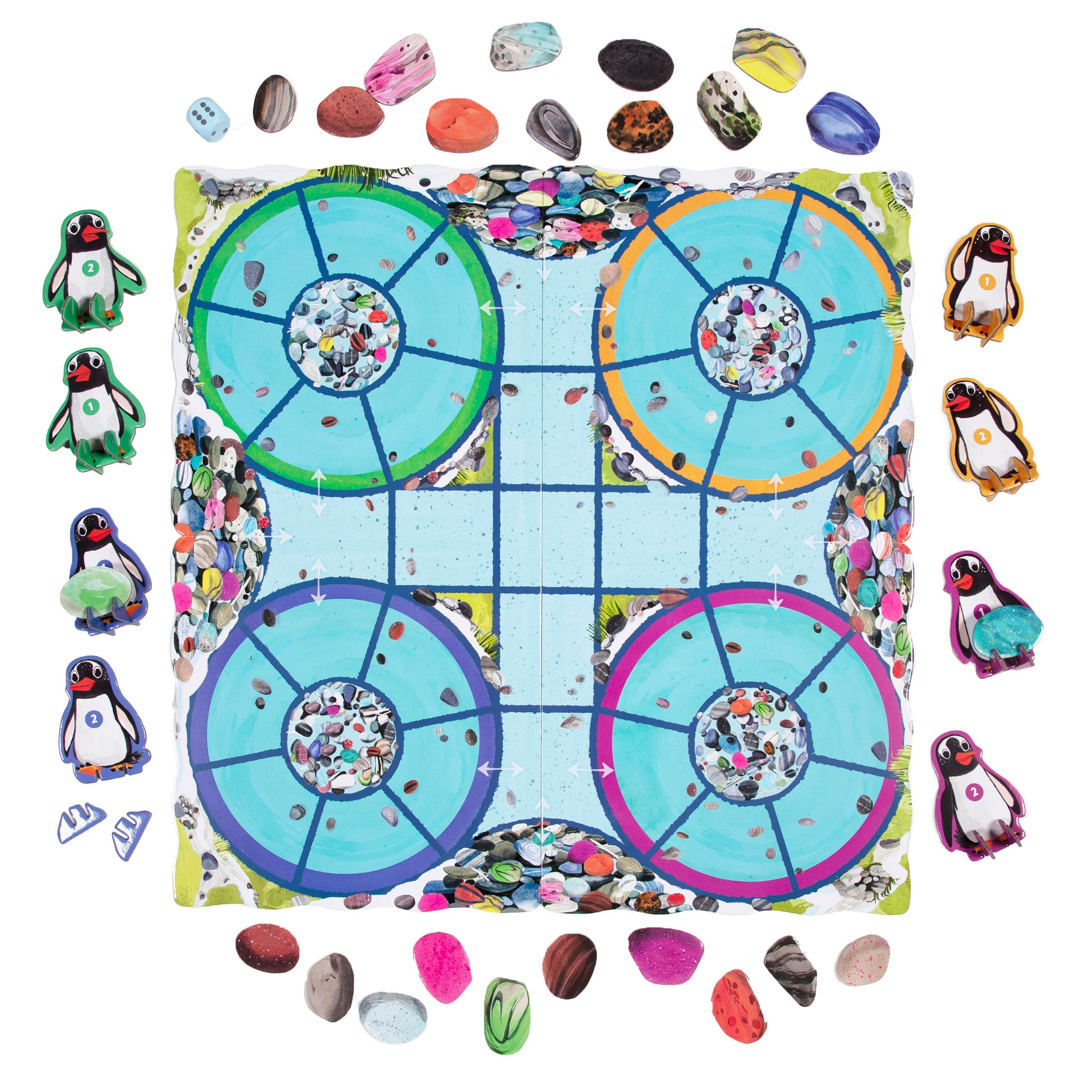 Penguins Rock! Board Game eeBoo Family Game Night Unique Gifts for Kids Ages 5+