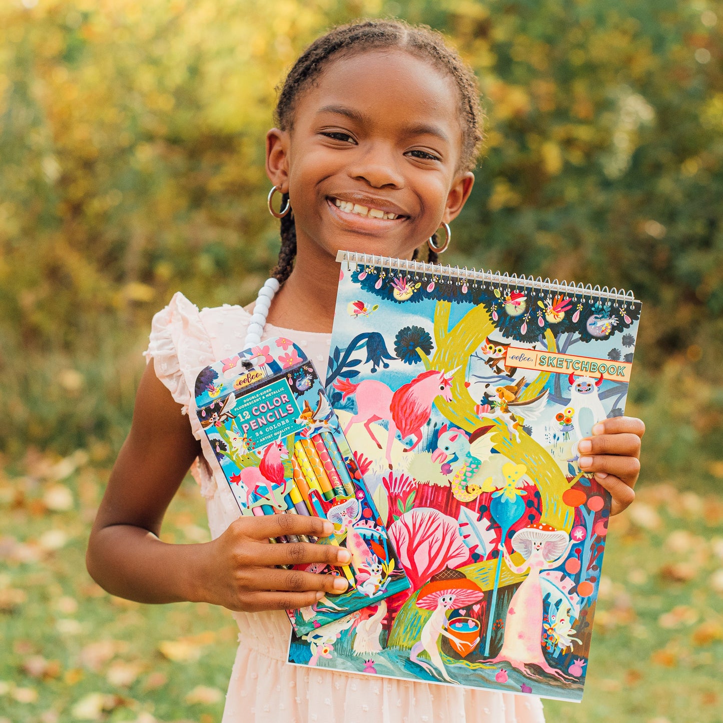 Magical Creatures 12 Double Sided Pencils by eeBoo | Unique Fun Gifts