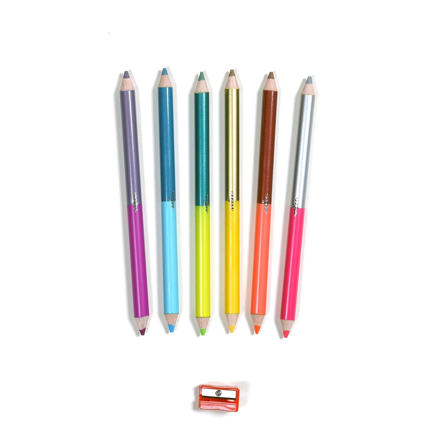 Silver Robot 6 Jumbo Special Pencils by eeBoo | Unique Fun Gifts