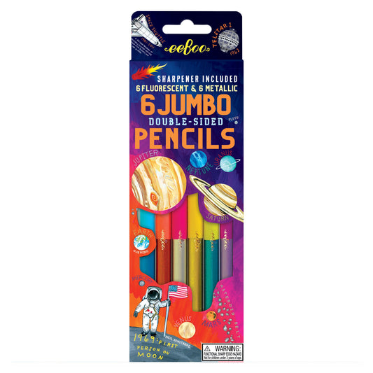 Solar System 6 Jumbo Double Pencils |  Gifts by eeBoo