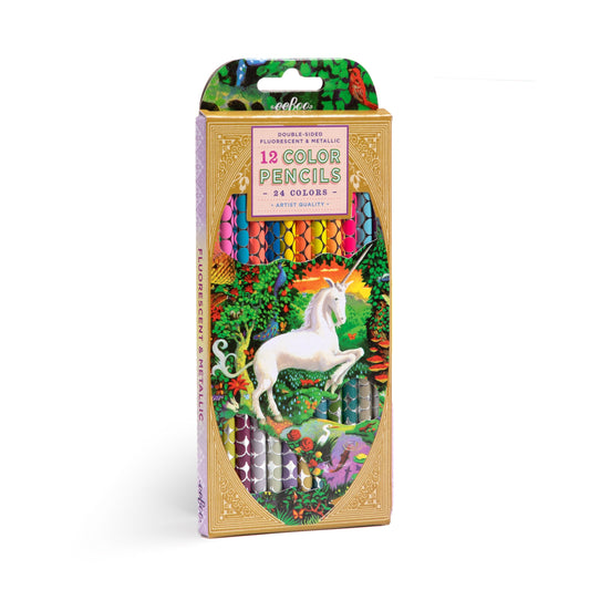 Unicorn Garden 12 Double Special Pencils by eeBoo | Unique Fun Gifts