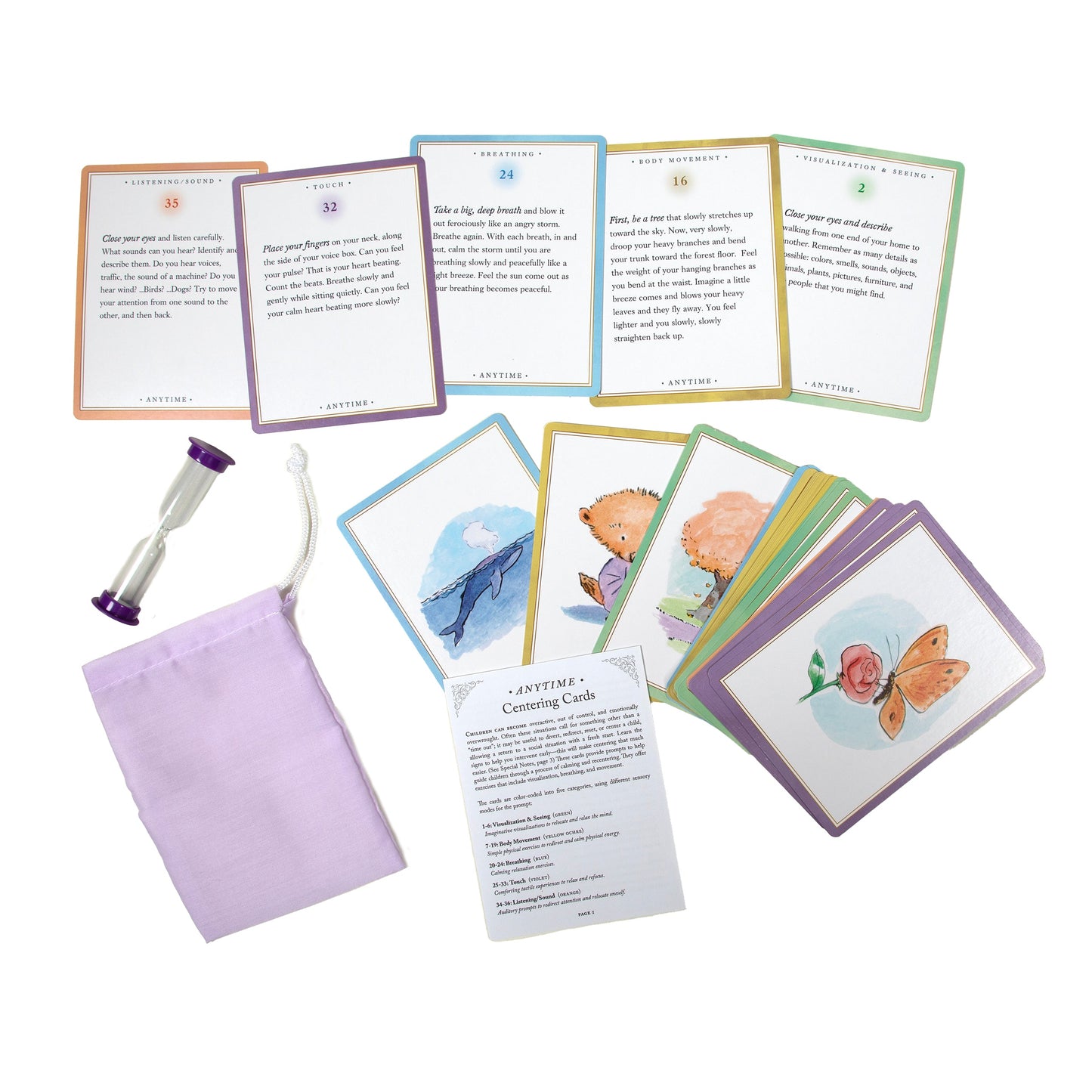 Anytime Centering Calming Cards for Children of All Ages by eeBoo | Gentle Parenting Skills | Special Needs Adaptable