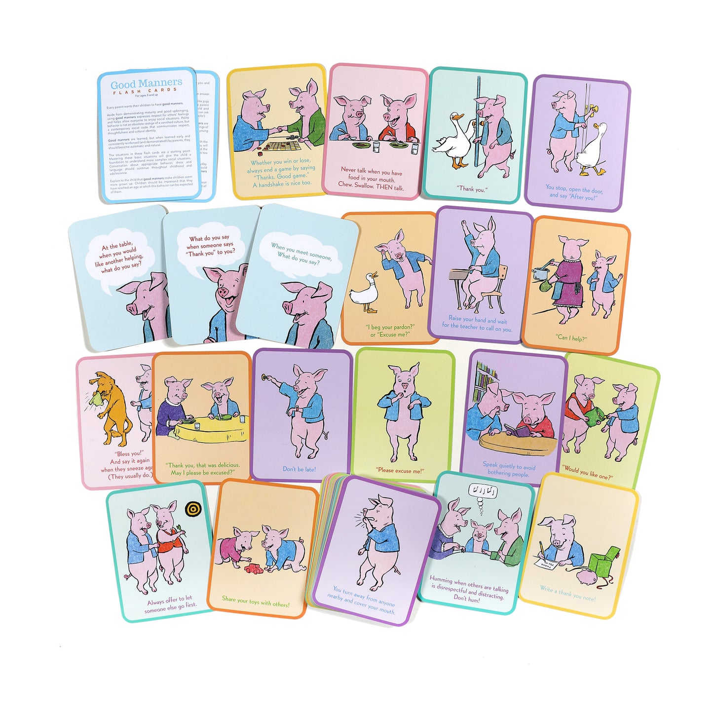 Good Manners Social Emotional Flash Cards by eeBoo for Kids Ages 3+