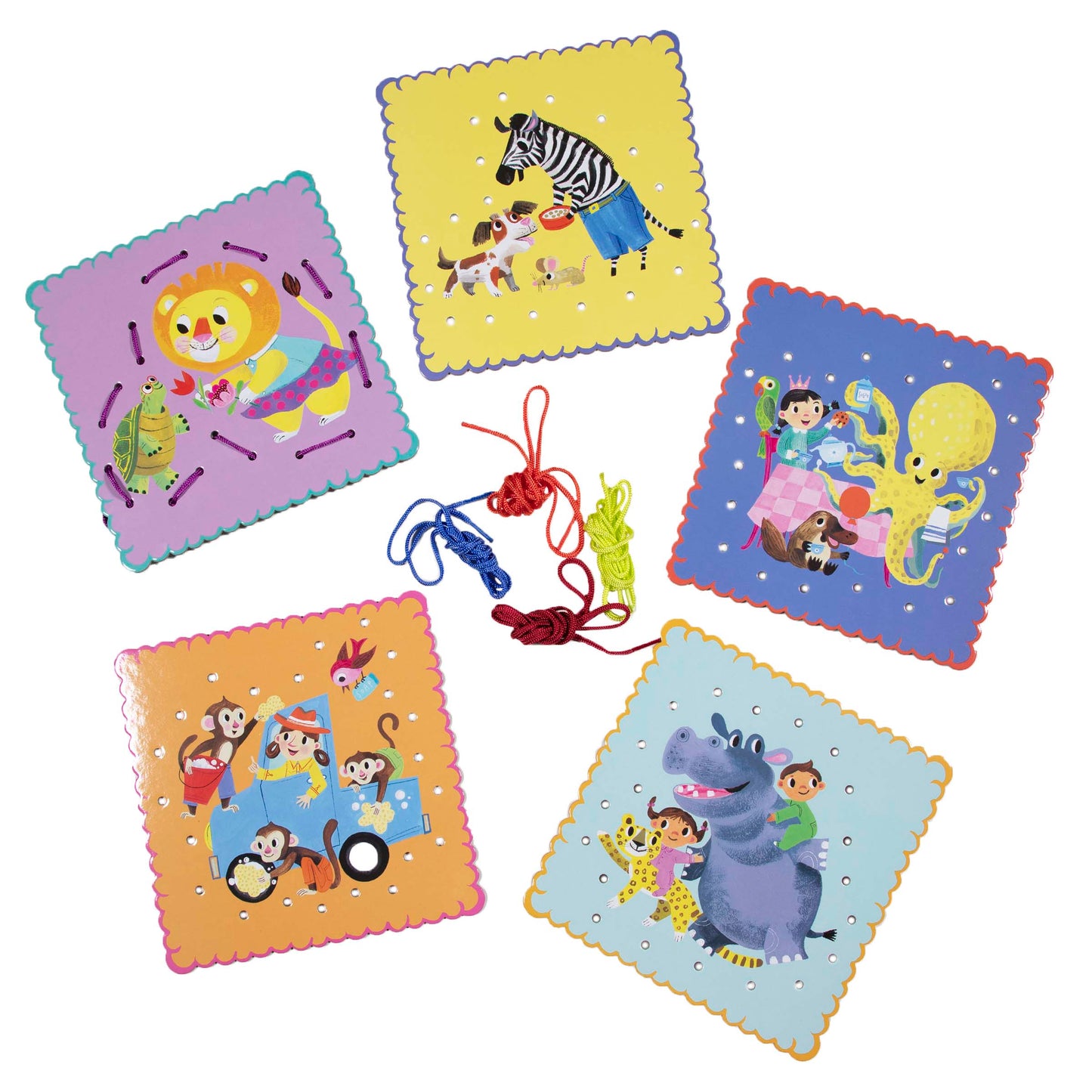 Good Deeds Lacing Cards for Ages 3+ by eeBoo | Builds hand eye coordination skills for Pre-school and Kindergarten kids