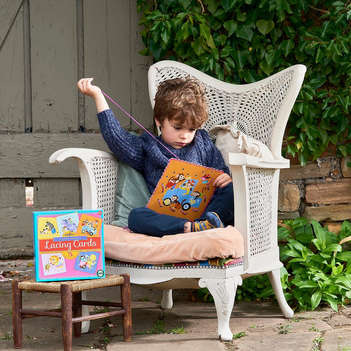 Good Deeds Lacing Cards for Ages 3+ by eeBoo | Builds hand eye coordination skills for Pre-school and Kindergarten kids