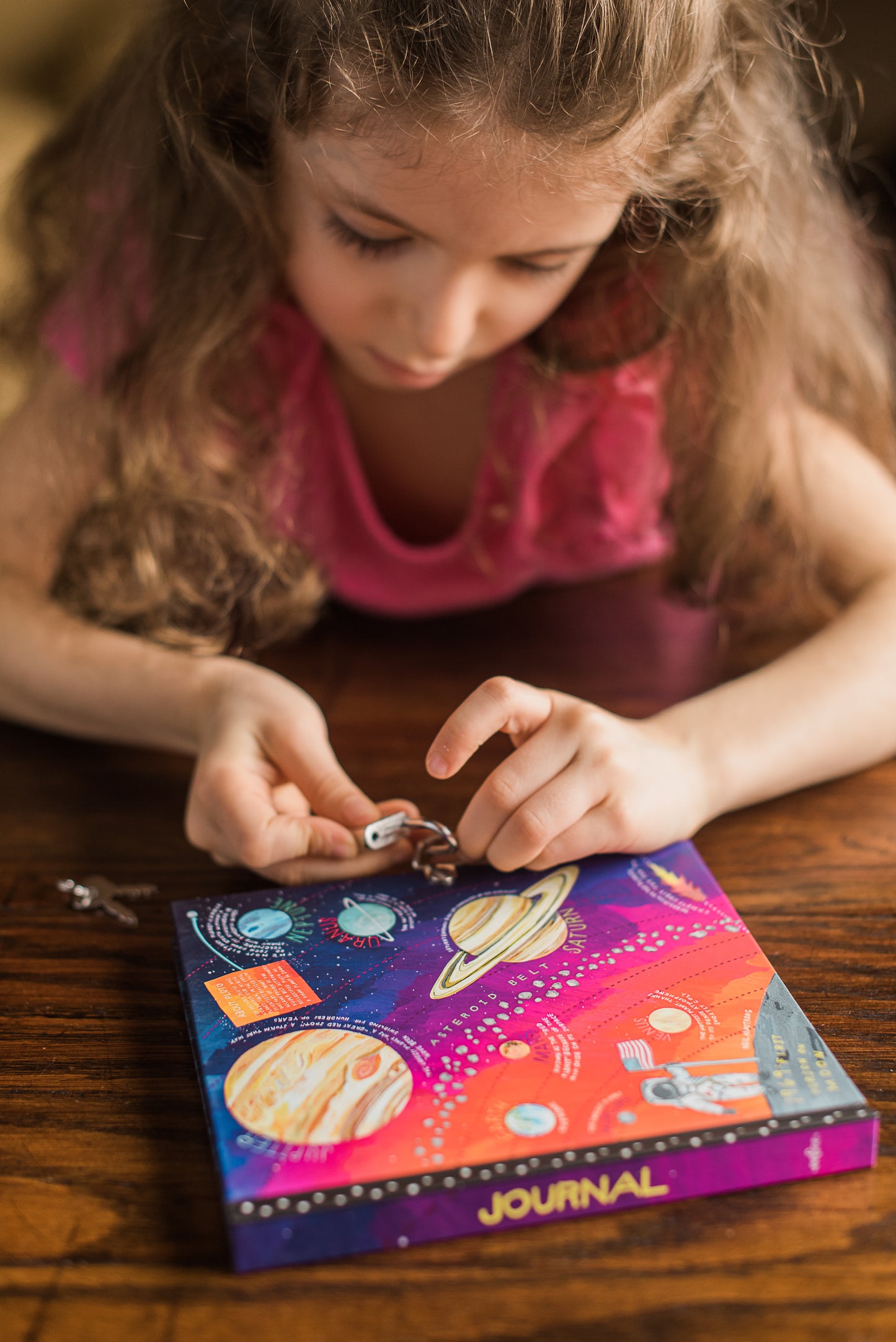 Space Adventure Glow in the Dark Locking Journal eeBoo