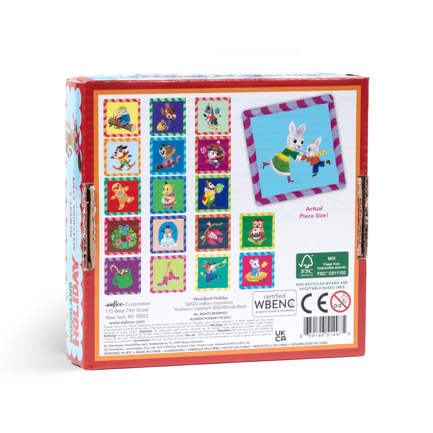 Woodland Holiday Little Square Memory Game | Unique Gifts for Kids