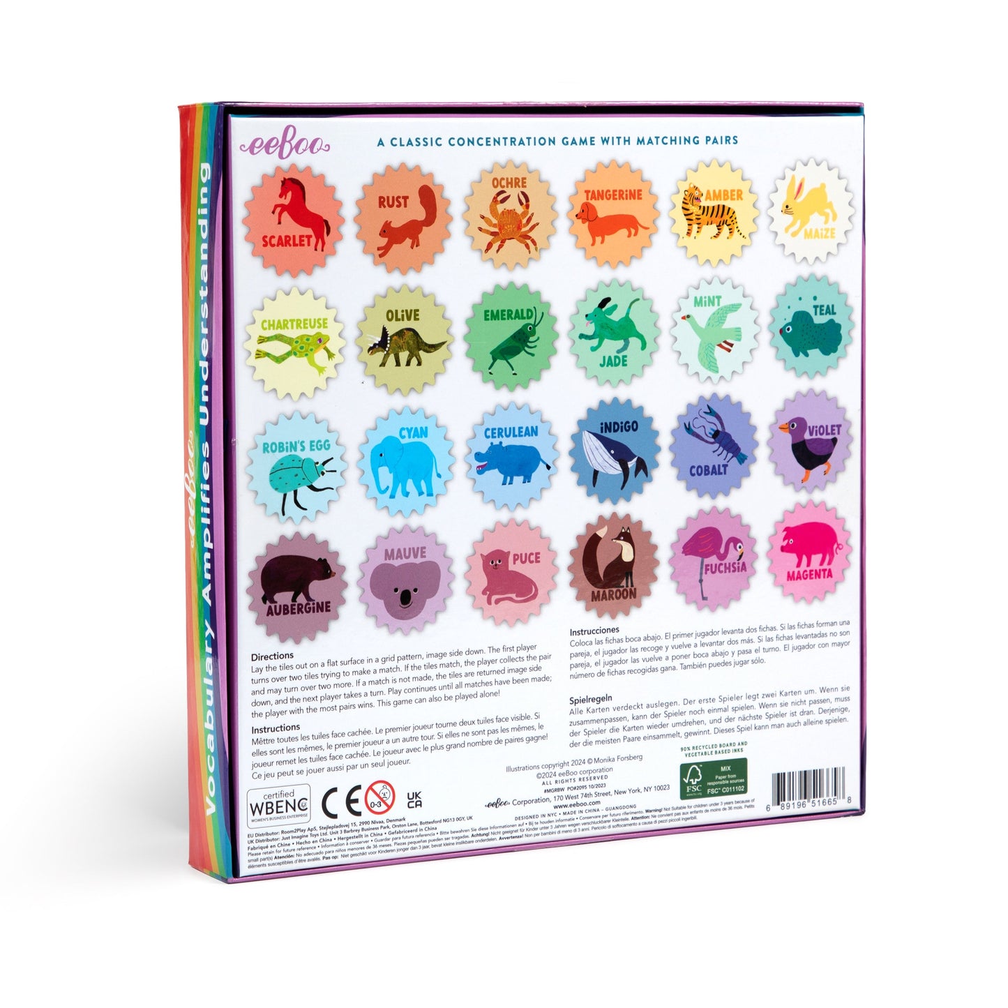 Rainbow Memory Matching Game by eeBoo | Unique Fun Gifts