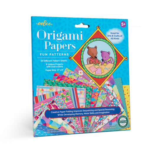  Fun Patterns Origami Papers eeBoo Creative Gifts for Kids 5+