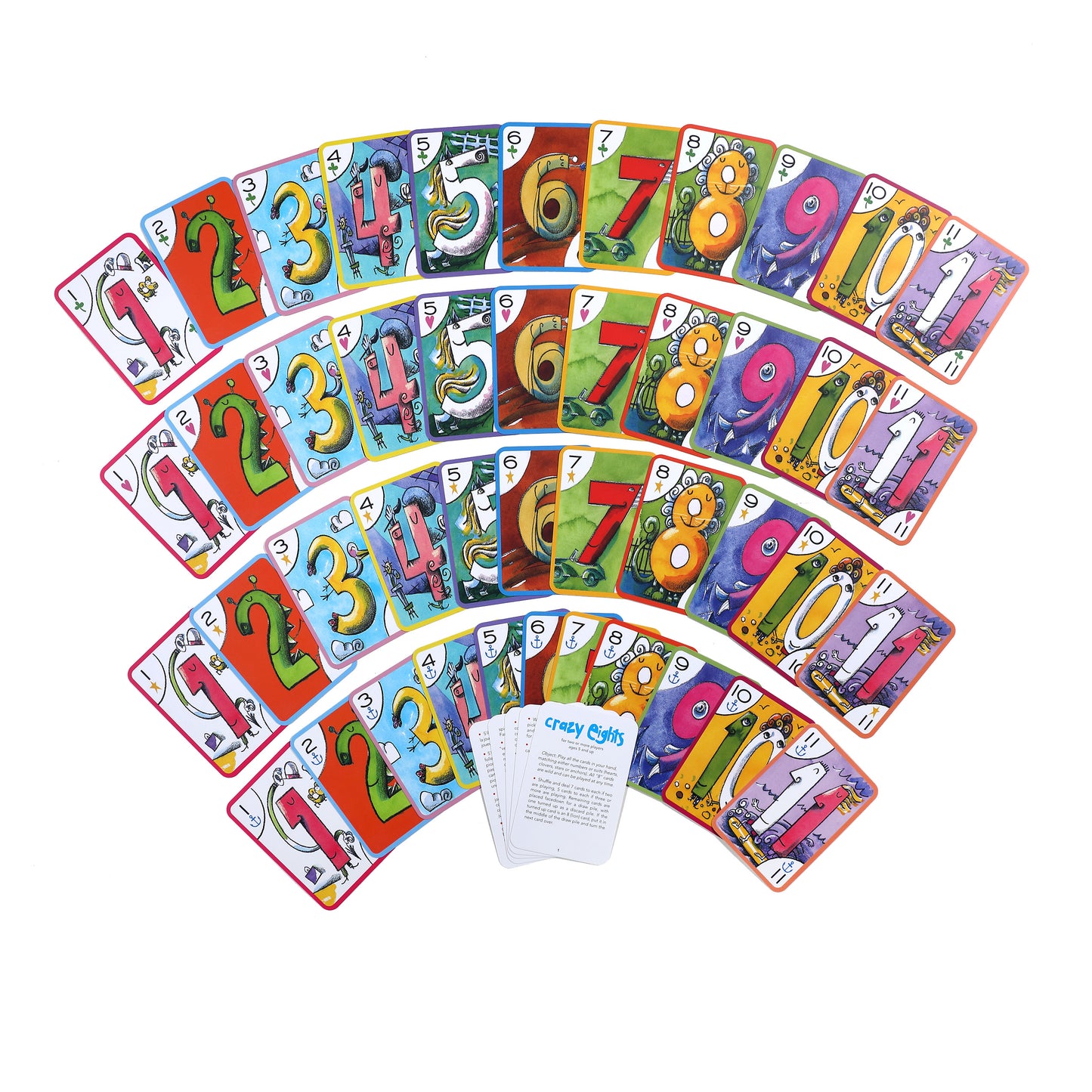 Crazy Eights Classic Playing Card Game by eeBoo | Great Gifts for Kids