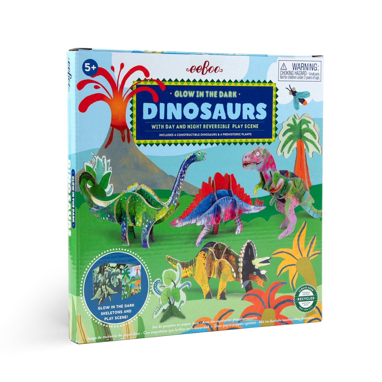 Dino 3D Glow in the Dark Building Set by eeBoo | Unique Fun Gifts