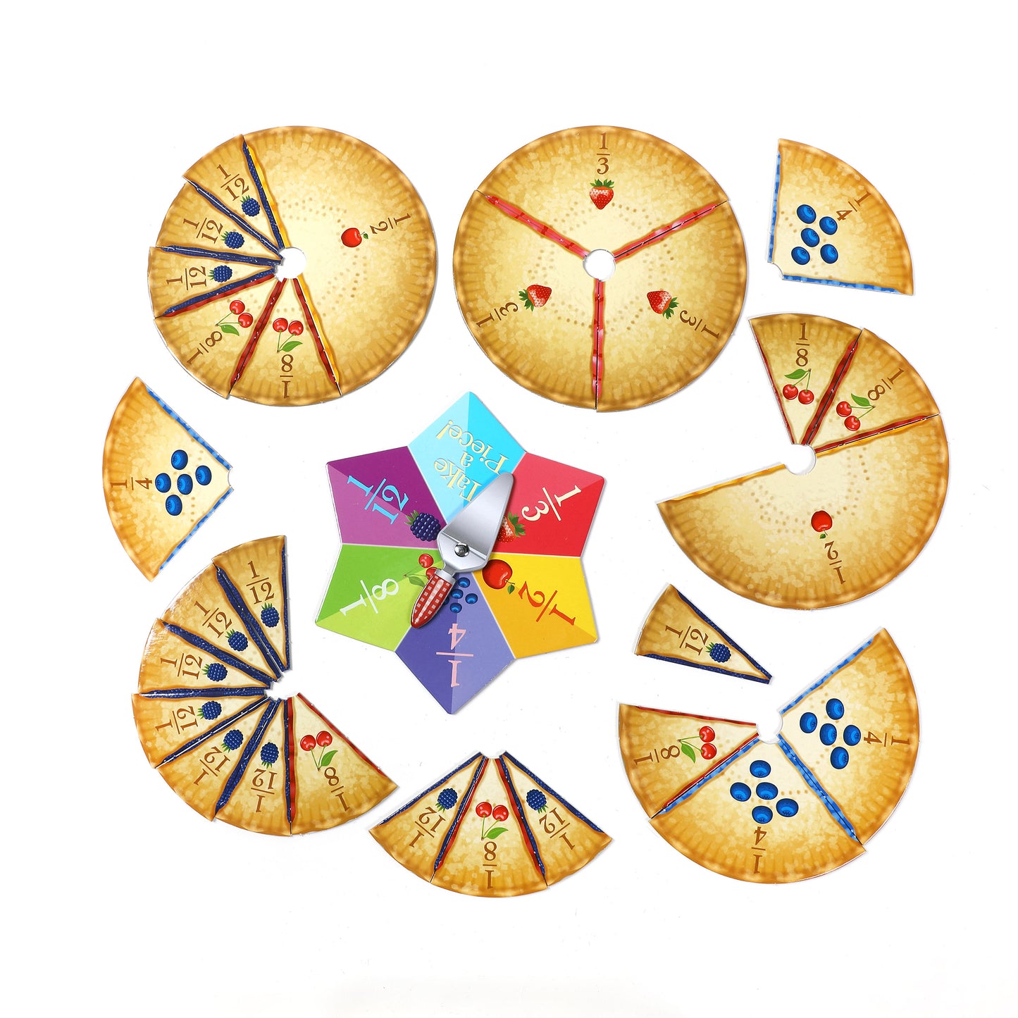 Make a Pie Learn Fractions Award Winning Game eeBoo for Kids Ages 5+