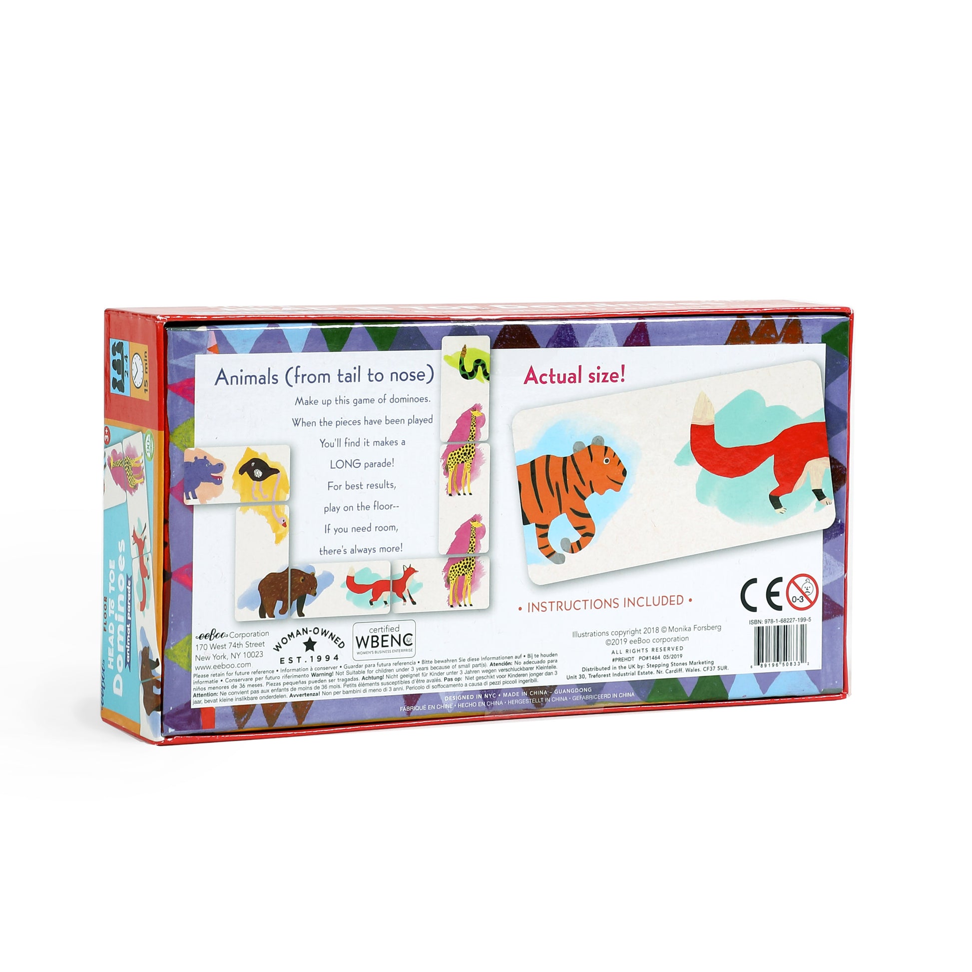 Animal Parade Head to Toe Dominoes eeBoo