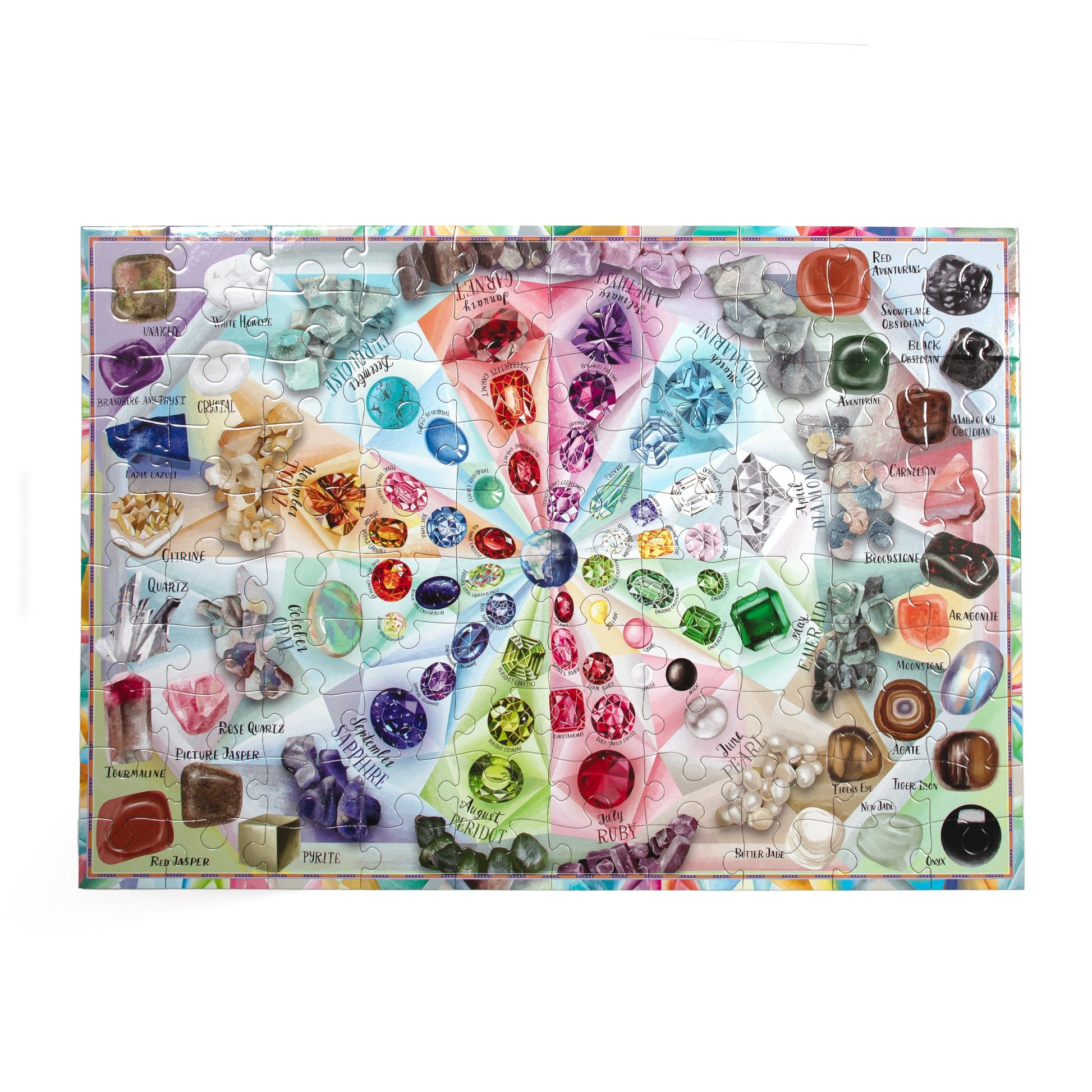 Love of Crystals & Gems 100 Piece Puzzle by eeBoo | Unique Fun Gifts