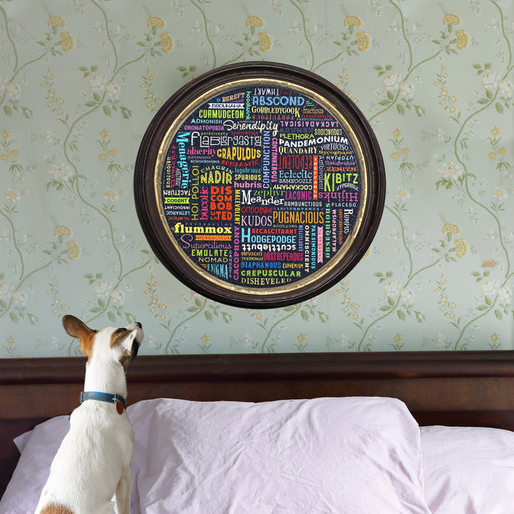 100 Great Words 500 Piece Round Jigsaw Puzzle | eeBoo Piece & Love