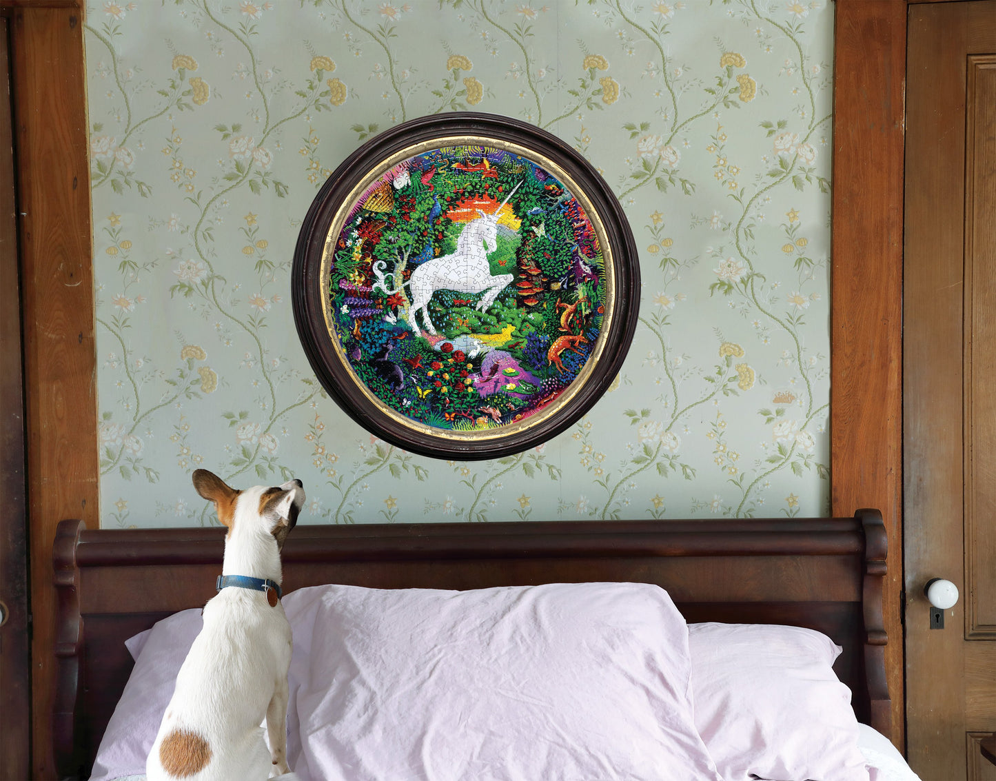 Unicorn Garden 500 Piece Round Puzzle | Fun Unique Gifts for Women