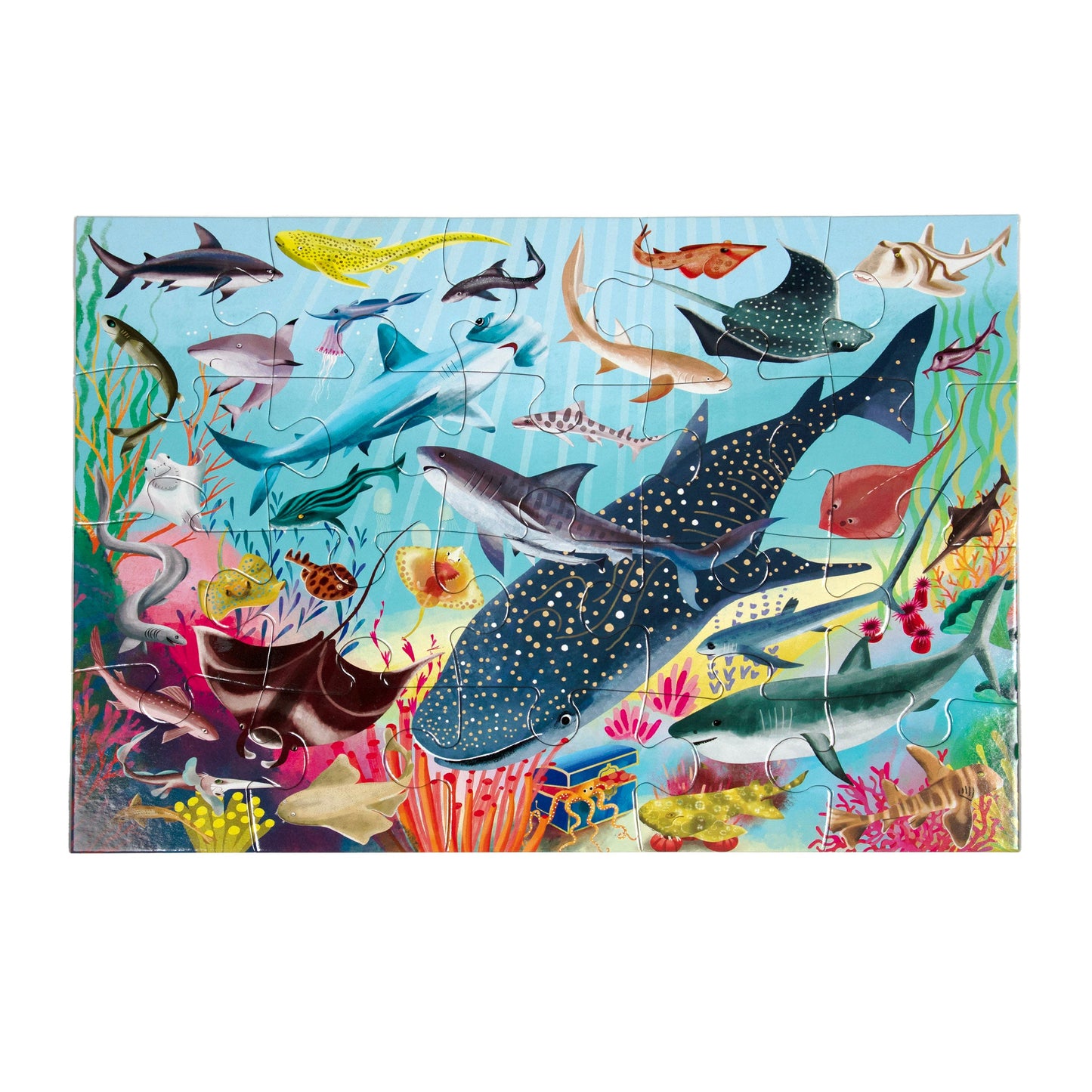 Sharks and Friends 20 Piece Puzzle | Unique Fun Gifts for Kids Ages 3+