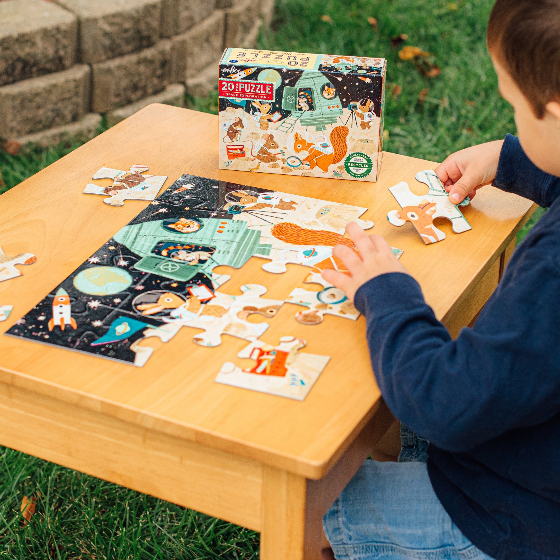 Space Exploration 20 Piece Puzzle by eeBoo | Unique Fun Gifts