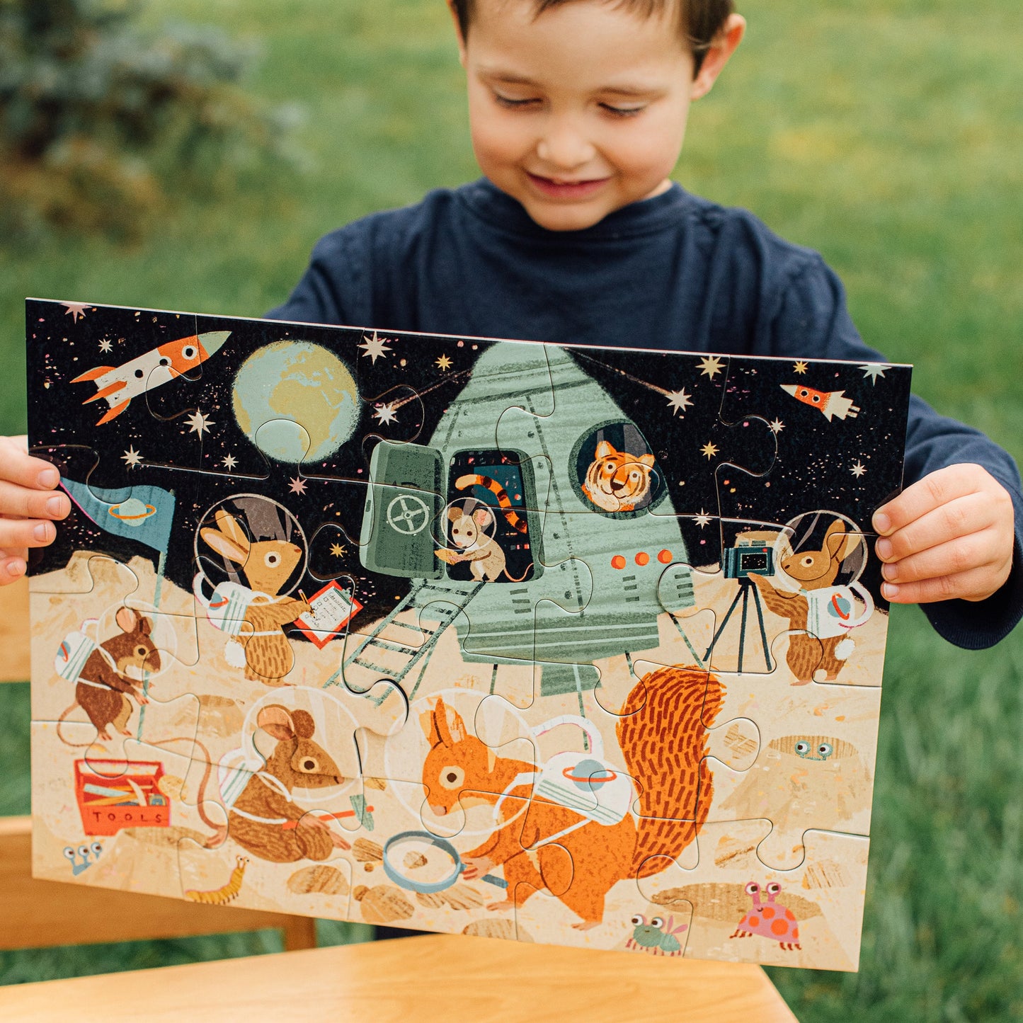 Space Exploration 20 Piece Puzzle by eeBoo | Unique Fun Gifts