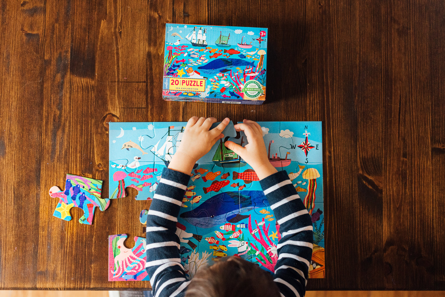 Sea Exploration Ocean 20 Piece Big Puzzle by eeBoo for Kids Ages 3+