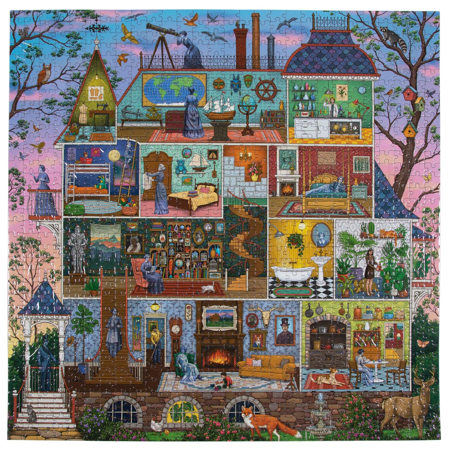 The Alchemist's Home 1000 Piece Square Jigsaw Puzzle eeBoo Spooky Gifts for 14+