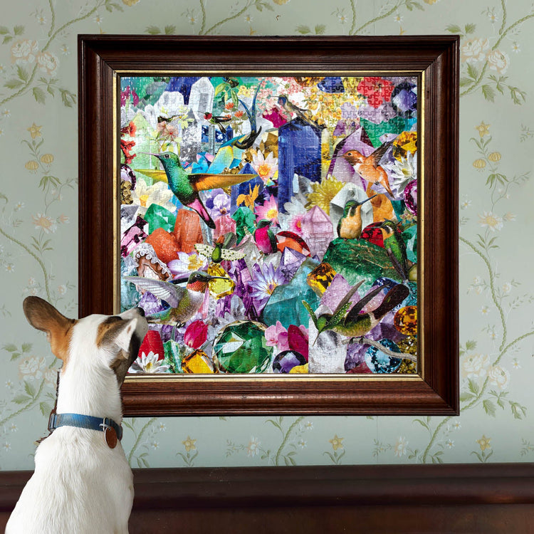 Hummingbirds and Gems 1000 Piece Jigsaw Puzzle by eeBoo | Beautiful Unique Gifts for Women