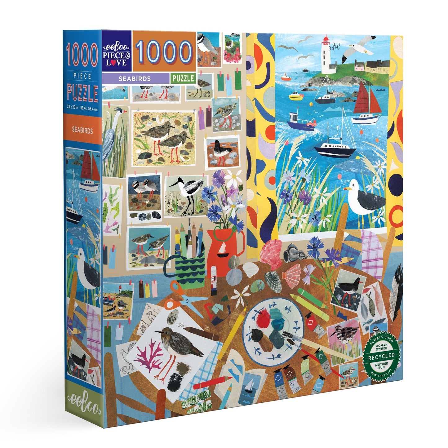 Seabirds 1000 Piece Puzzle by eeBoo | Unique Beautiful Gifts