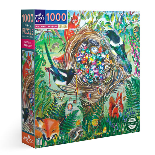 Wildlife Treasure 1000 Piece Puzzle by eeBoo | Unique Beautiful Gifts