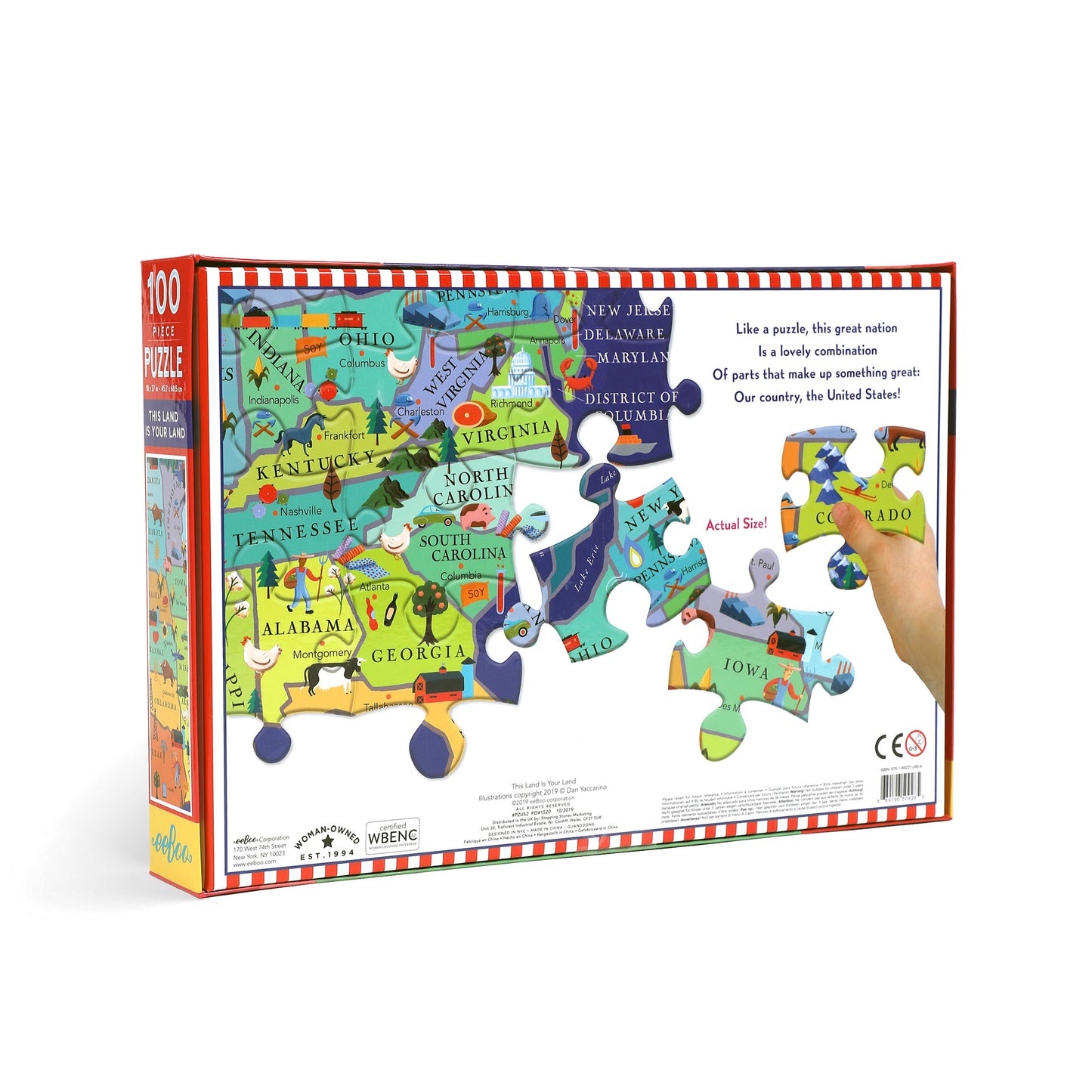 This Land is Your Land United States 100 Piece Jigsaw Puzzle eeBoo 5+