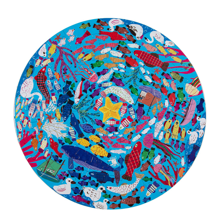 Under the Sea 100 pc Round Jigsaw Puzzle eeBoo for Ages 5+